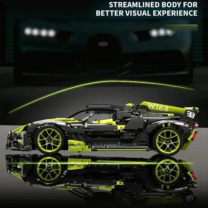 نمای کنار لگو ماشین بلادی در پس زمینه مشکی