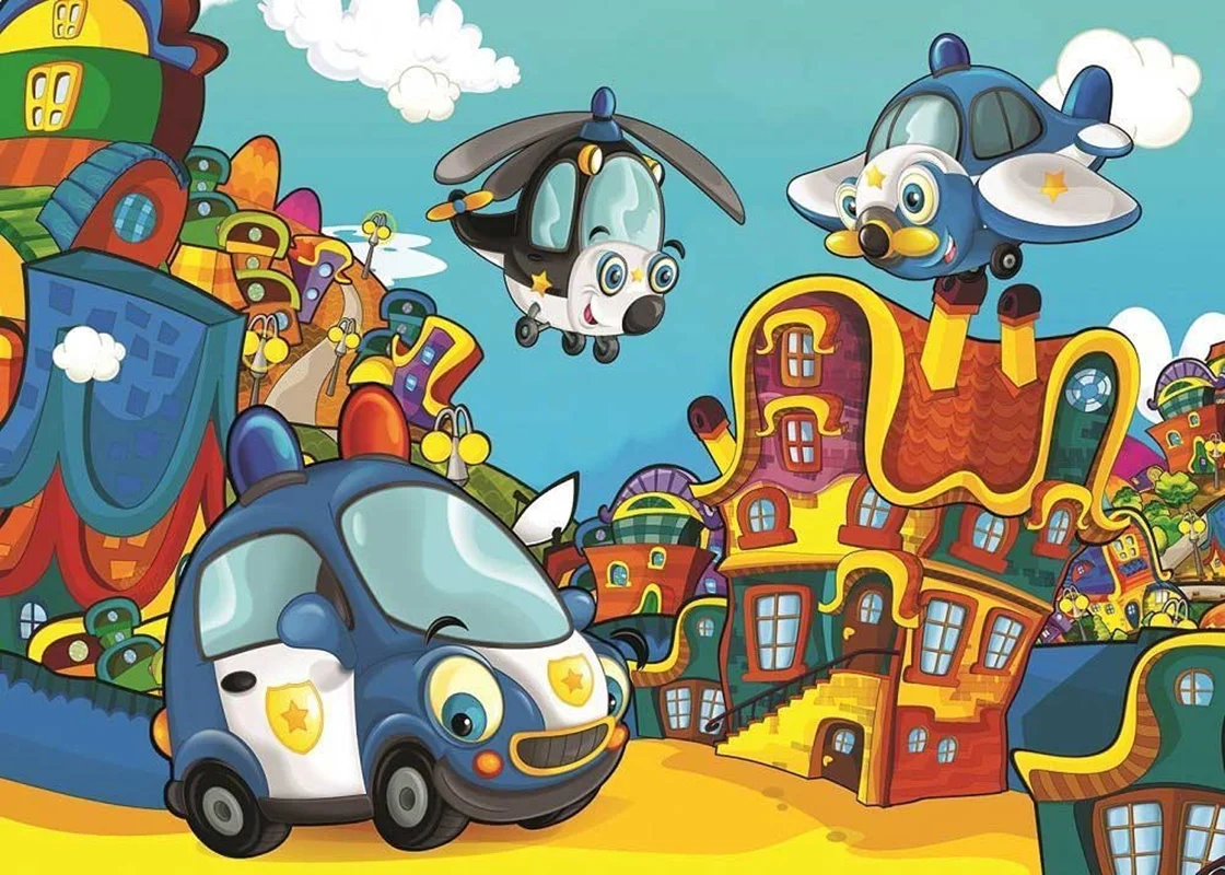 100 تکه اول آرت پازل 2x100 تکه کودکان «پلیس و آتش نشانی»  Heidi Art Puzzle Kids Police and Fire Brigade 2x100 Pieces 4516