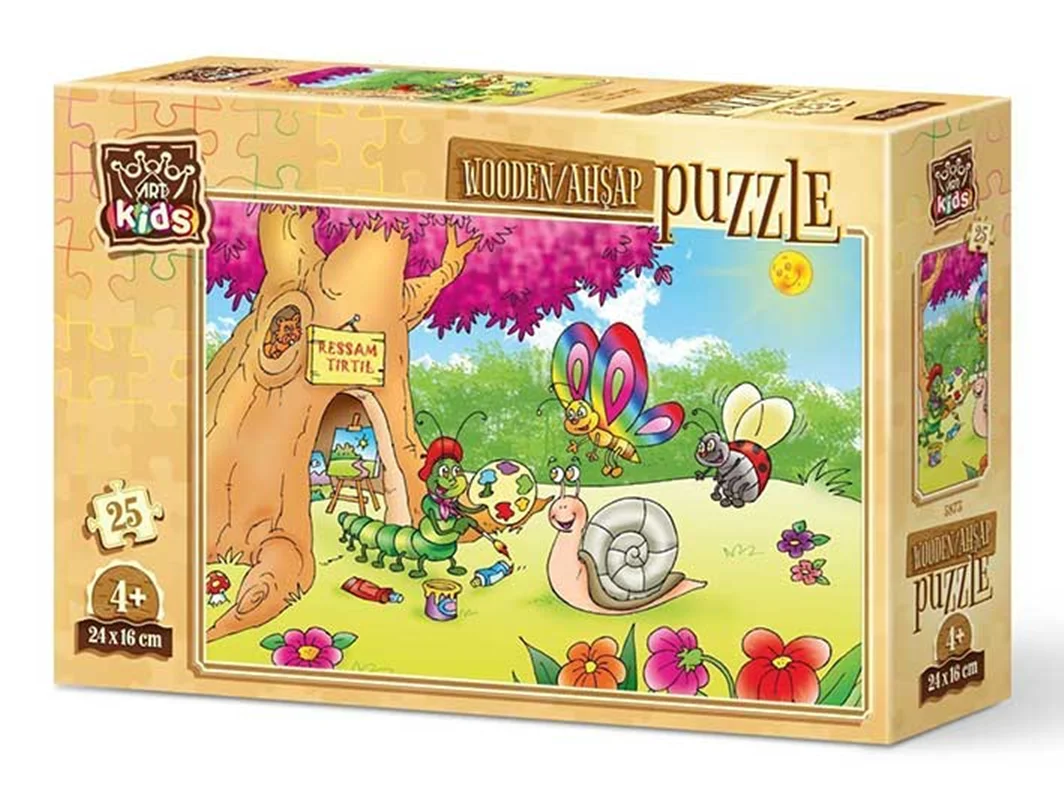 خرید آرت پازل کودکان چوبی 25 تکه «کرم ابریشم نقاش»  Heidi Art Puzzle Kids Painter Caterpillar Wooden Puzzle 25 pcs 5873