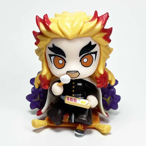 فیگور شیطان کش کیوجورو رنگوکو Kyojuro Rengoku در حال غذا خوردن