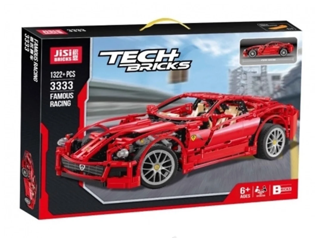 خرید لگو جی سی «ماشین مسابقه فراری» Building Blocks JiSi Famous Racing Ferarri lego 3333