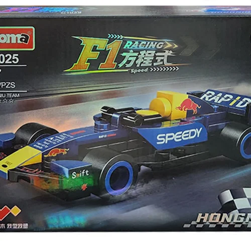 لگو ماشین فرمول یک آبی زرد Hongniu Team Speedy C1025-6