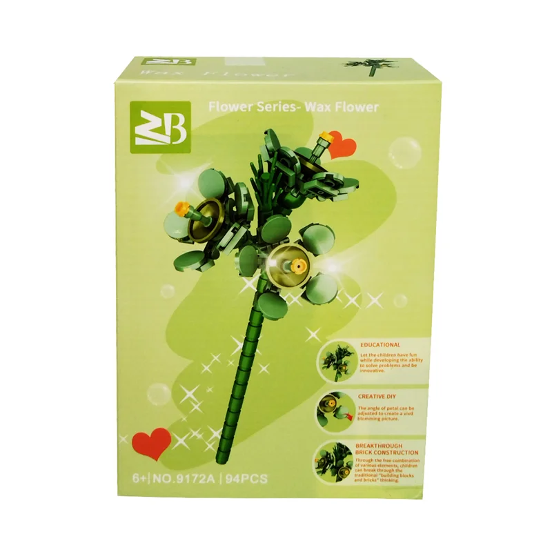 نمای روبرو از جعبه گل واکس ZB Flower Series Wax Flower