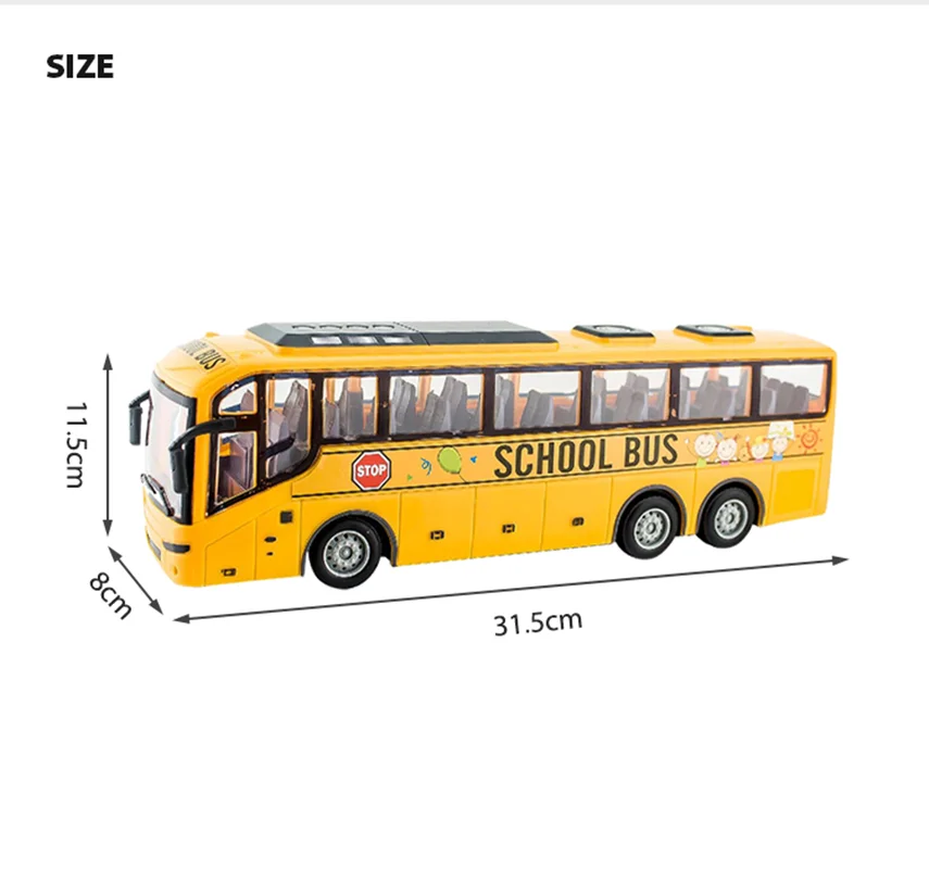 خرید ماشین کنترلی دیهوا  ماشین کنترلی  اتوبوس کنترلی «اتوبوس مدرسه» Dihua Radio Remote Control School Bus 3712YT