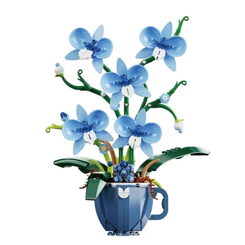 لگو گل ارکیده آبی در فنجان Orchid in Coffe Cup 3004