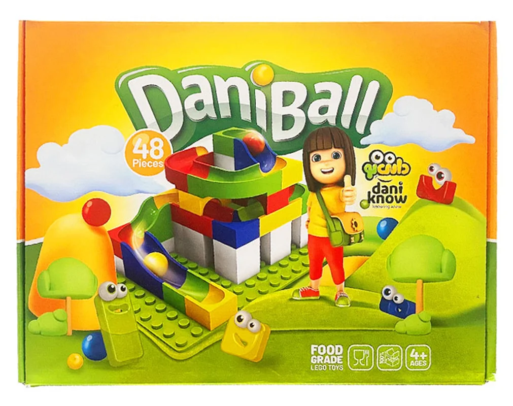 خرید بازی فکری ساختنی دانی نو «دانی بال 48 قطعه» DaniKnow Building Toys Daniball 48 pieces game