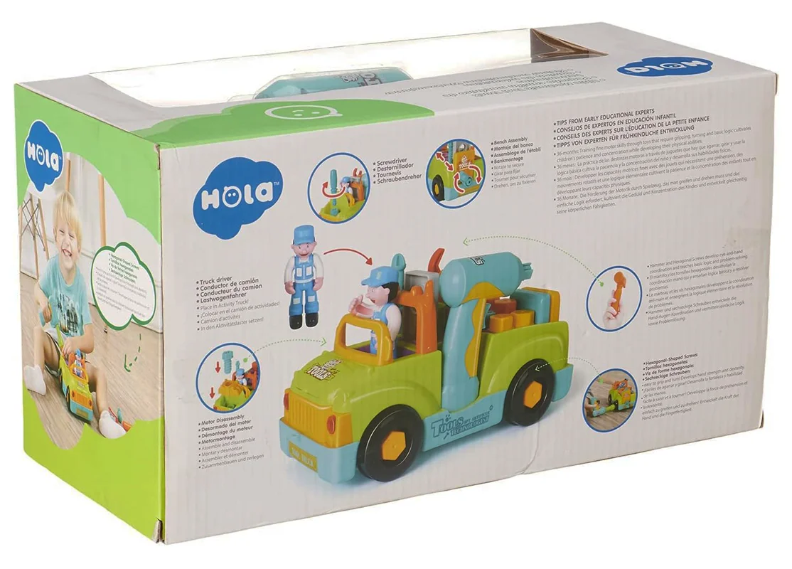 خرید اسباب بازی هولا تویز هولی تویز هالی تویز «ماشین آموزشی کامیون ابزار مکانیکی» Hola Toys Car Handyman truck No.6109
