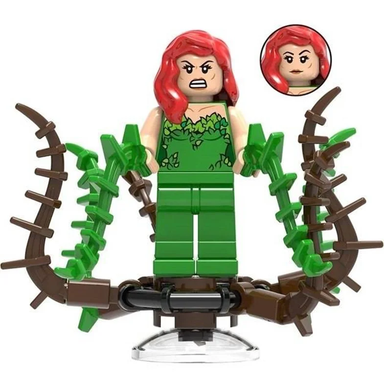 نمای جلوی مینی فیگور لگویی پویزن آیوی Xinh-1113 با لباس برگدار