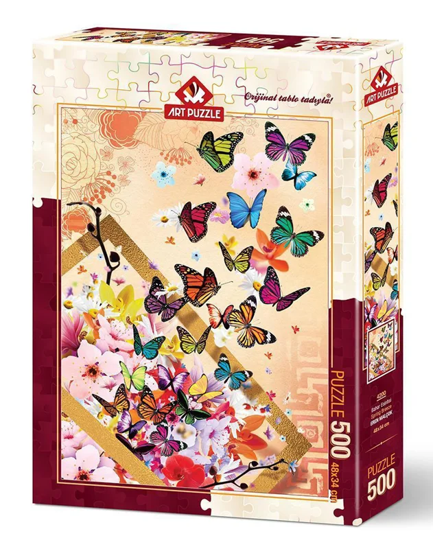 نمای سه بعدی جعبه پازل آرت Spring Breeze 500 قطعه