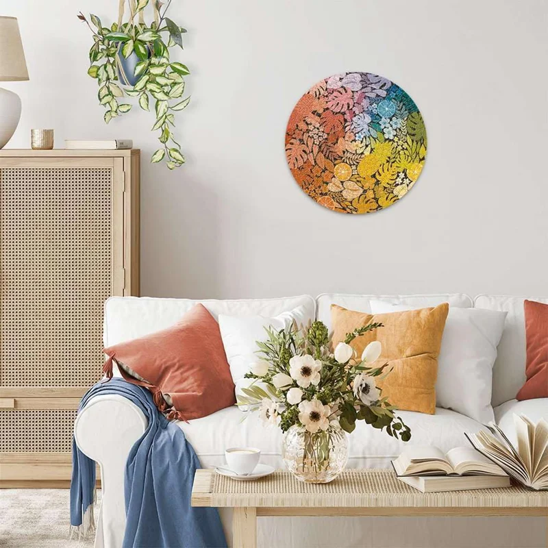 پازل دایره رنگ روی دیوار در دکوارسون منزل