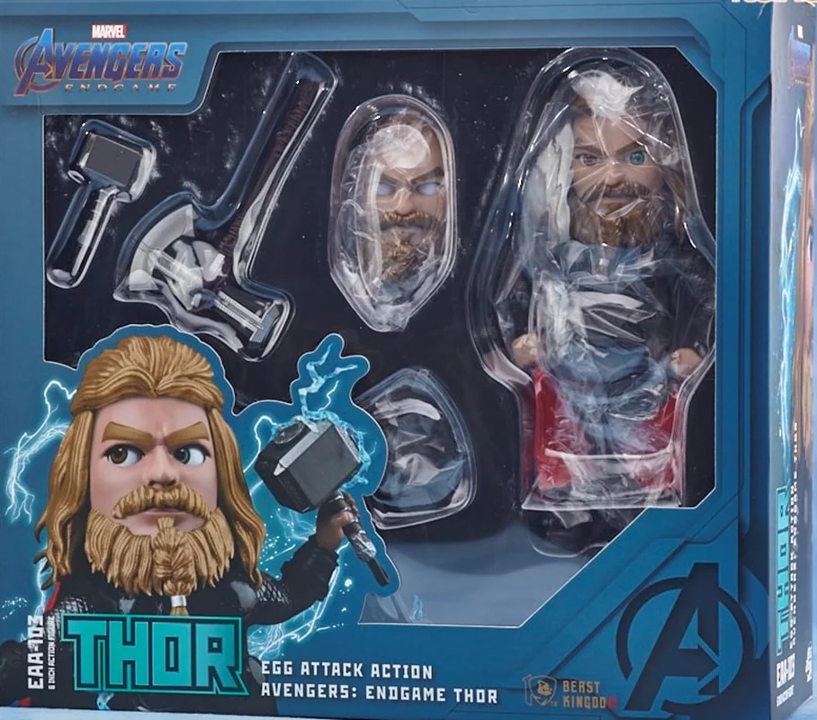 نمای جلو بسته بندی فیگور Thor با لوازم جانبی Thor Endgame Beast Kingdom