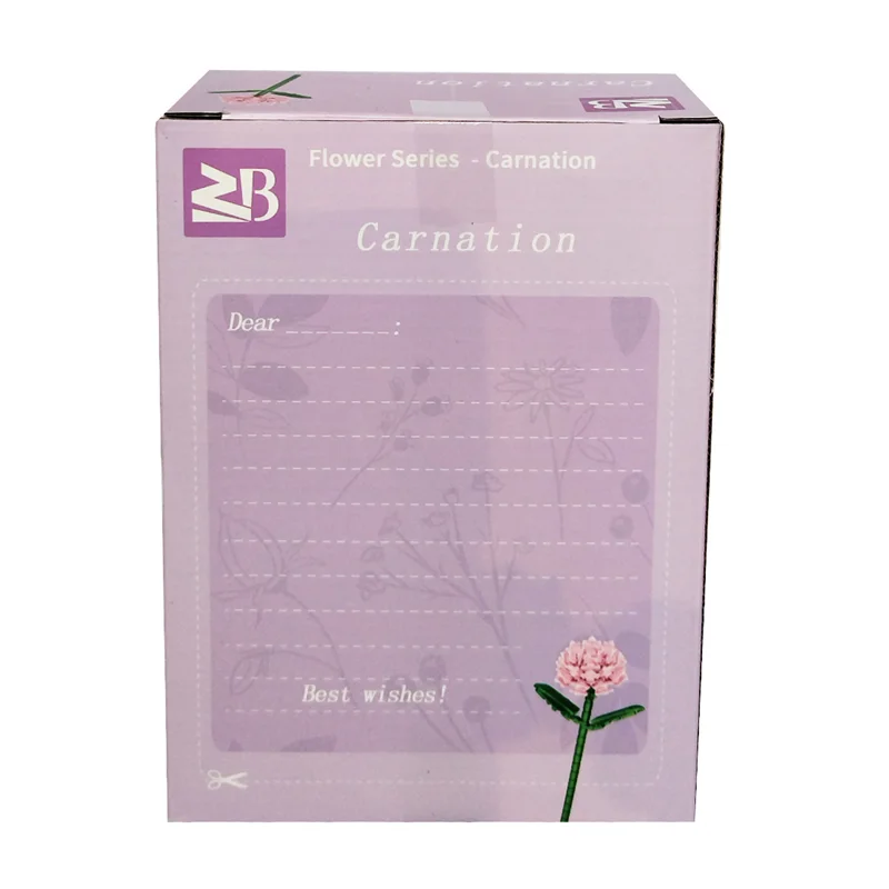 نمای پشت از مجموعه لگو گل میخک Carnation