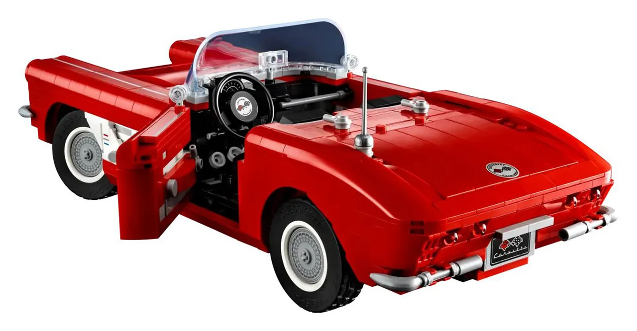 "LEGO Brand Icons Corvette 10321 - مجموعه ساختنی ماشین کلاسیک کوروت با جزئیات دقیق و طراحی زیبا."