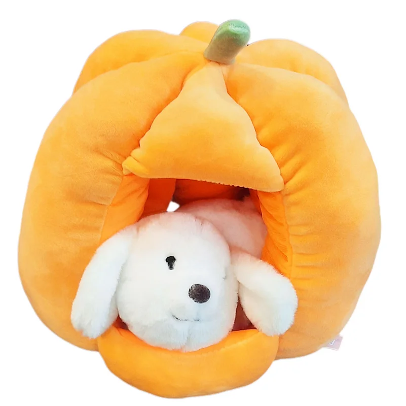 خرید عروسک «سگ با لانه کدو تنبل» اسباب بازی عروسک پولیشی Dog With a Pumpkin Nest Plush Doll