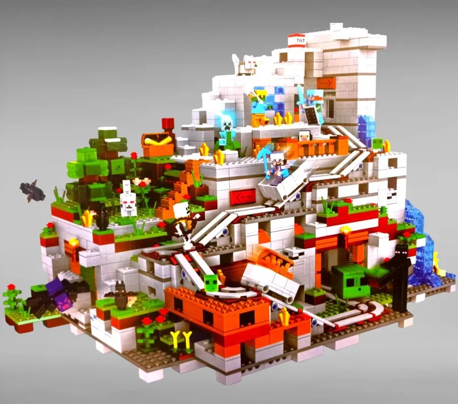 خرید لگو ماینکرفت لگو غار لگو کوهستان لگو «ماینکرفت غار کوهستان» Lego My World Minecraft Mountain Cave 76010