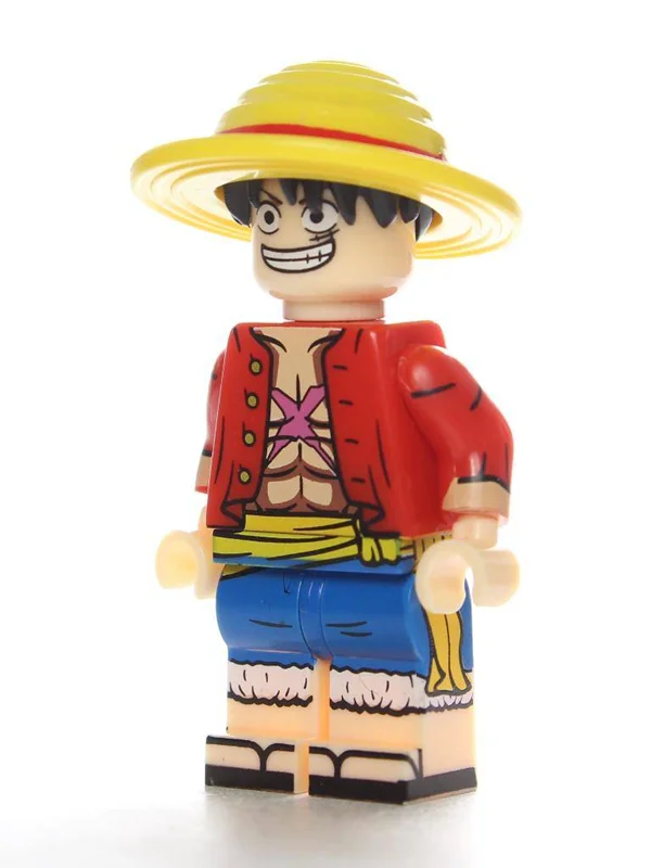 مینی فیگور لگو مانکی دی لوفی در زاویه سهبعدی Monkey D. Luffy
