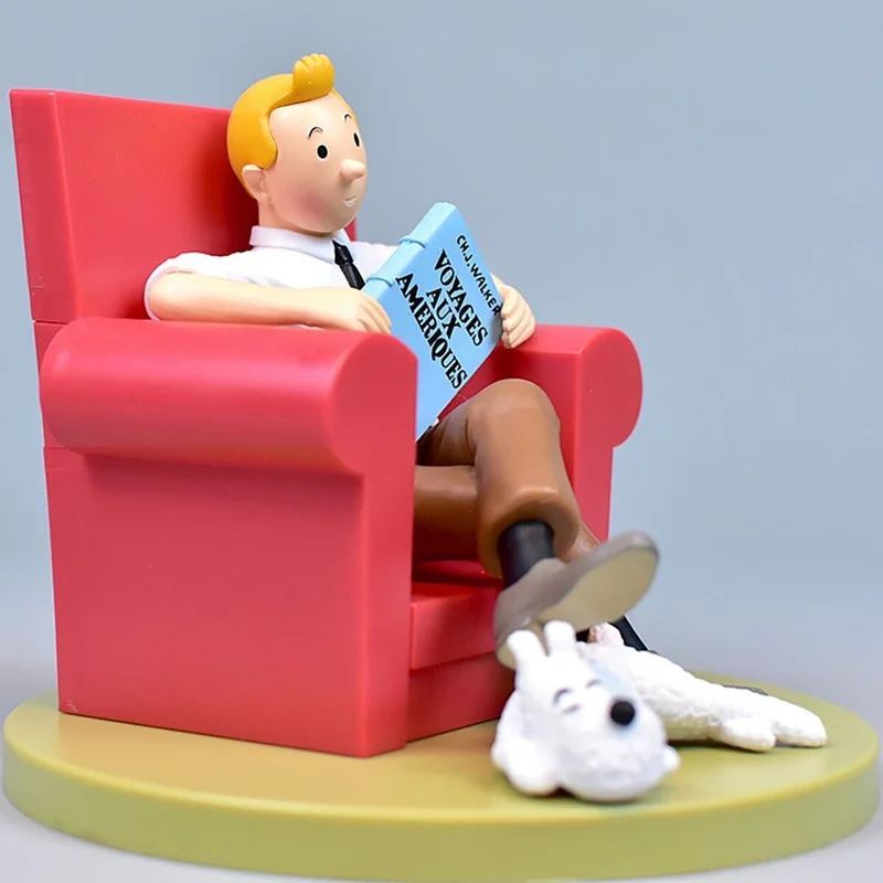 خرید اکشن فیگور های «تَنتَن نشسته روی مبل به همراه میلو» Action Figure The Adventures of Tintin, Tintin Sitting Red Sofa