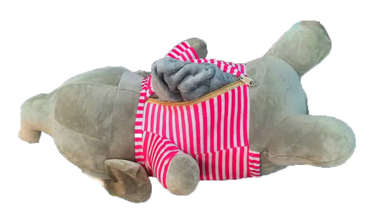 خرید اسباب بازی عروسک پولیشی عروسک «بالشتی فیل پتو دار» Blanket Elephant Plush Doll