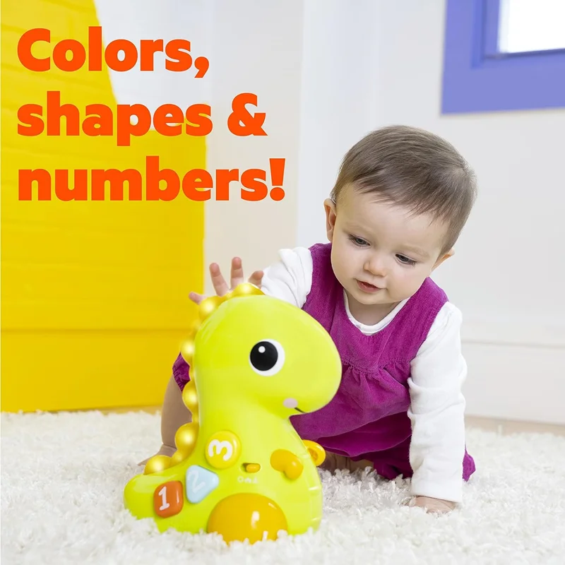 خرید اسباب بازی بریت استارتس «گربه GO Go Dino» دایناسور گوگو دینو  Bright Starts Go Go Dino Cat and Count Baby Toy P1321Bright Starts Go Go Dino Cat and Count Baby Toy P1321