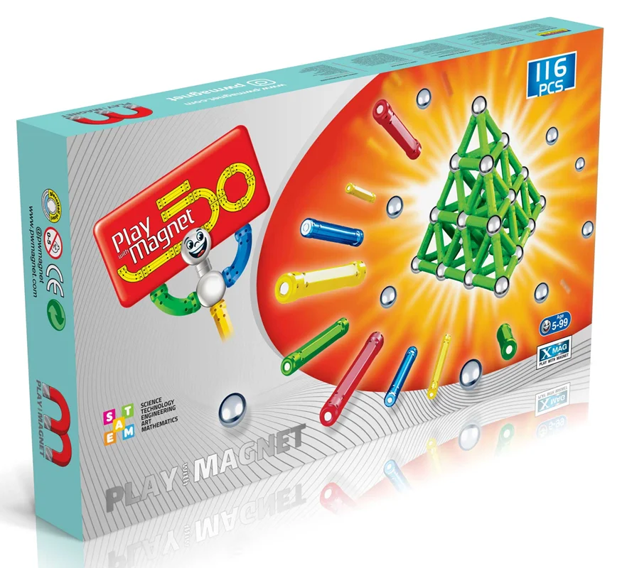 بازی مگ مغناطیسی 116 قطعه با قیمت استثنائی XMag  116 pcs pcs play magnet
