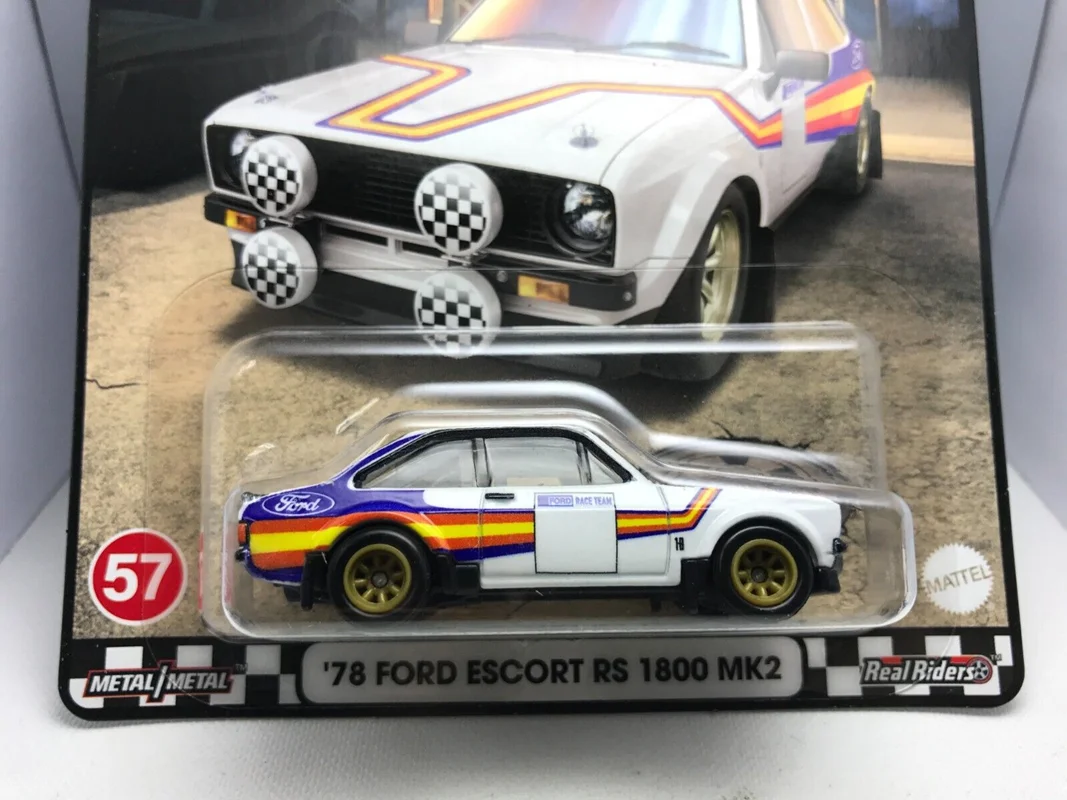خرید ماشین فلزی ماکت فلزی هات ویلز کار کالچر «78 فورد اسکورت RS 1800 MK2» ماشین فلزی Hot Wheels Car Culture Premium Boulevard 78 Ford Escort RS 1800 MK2 57 HCR17