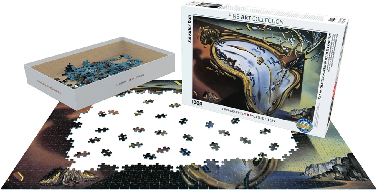 خرید پازل یوروگرافیک 1000 تکه «ساعت نرم در لحظه اولین انفجار» Eurographics Puzzle Soft Watch At Moment of First Explosion 1000 pieces 6000-0842