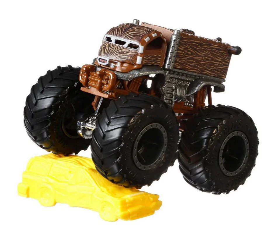 خرید ماشین فلزی ماکت فلزی ماشین فلزی هات ویلز کامیون های هیولا «چوباکا» ماشین فلزی Hot Wheels Monster Trucks Chewbacca Crushable Car FYJ44 55/75