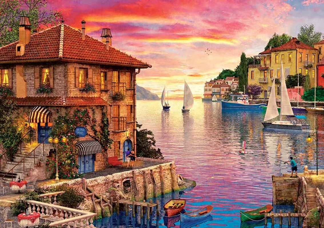 آرت پازل 1500 تکه رزهای «بندر مدیترانه»  Art Puzzle  1500 pcs The Mediterranean Harbour  1500 pcs 5374