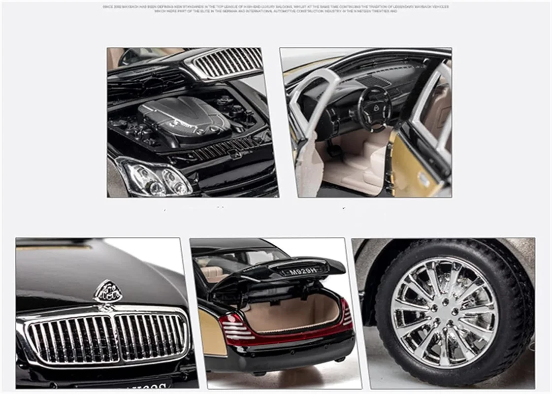 خرید ماشین فلزی ایکس ال جی «62S مرسدس میباخ» ماشین فلزی XLG Diecast Car Model Mercedes Maybach 62S 2003 M929H