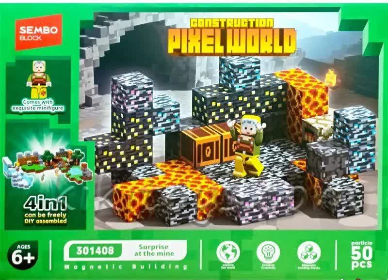 لگو ماینکرافت مگنتی Construction Pixel World Minecraft 301408
