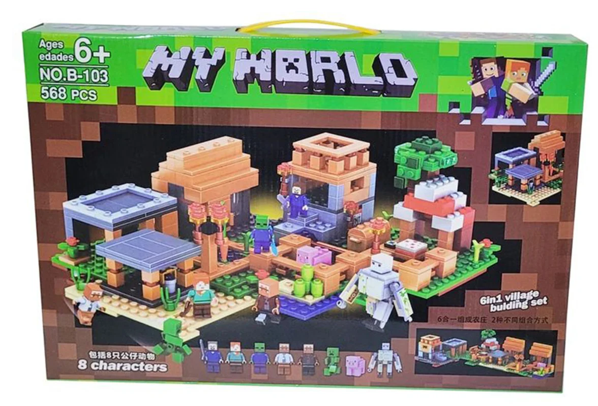 قطعات متنوع لگو برای ساخت دهکده