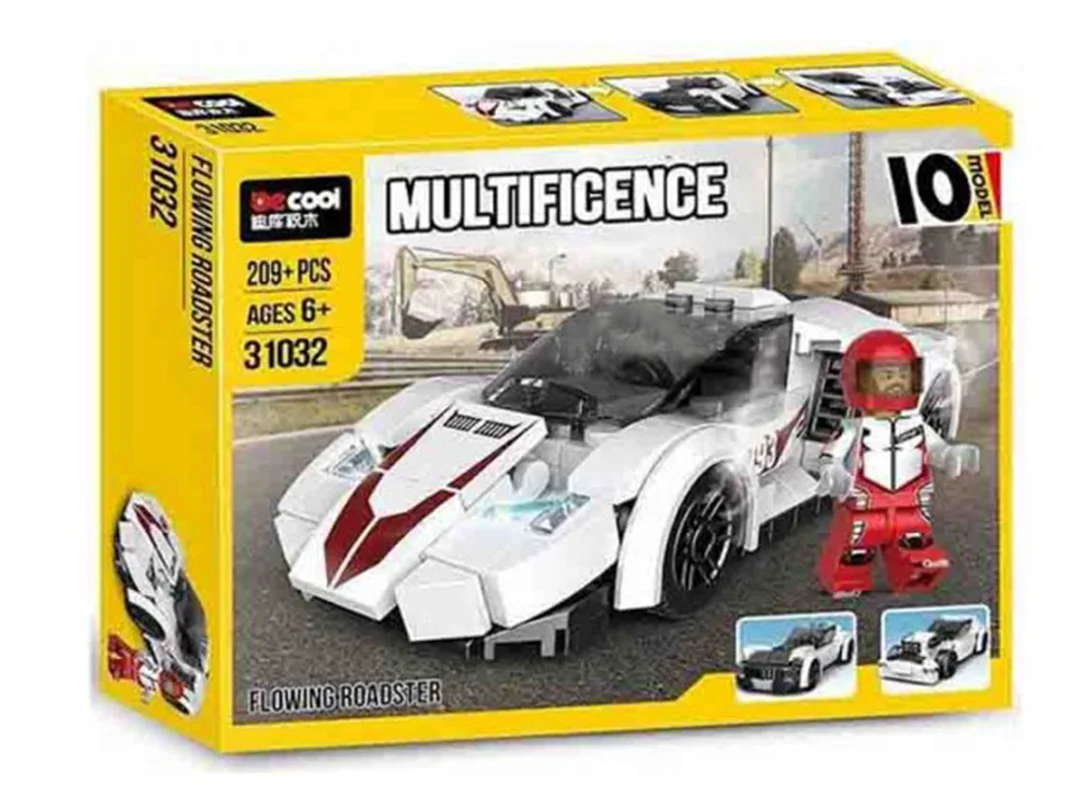 خرید لگو دکول چندگانه «ماشین مسابقه رودستر 10 مدل» Decool Multificence Flowing Roadster Lego 31032