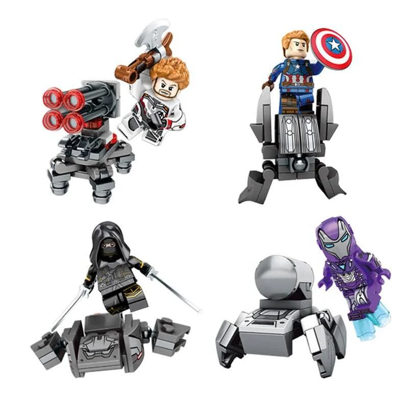 خرید لگو اس وای ساختنی «ست 8 تایی مینی فیگورهای، اونجرز و ربات وار ماشین و تانوس» SY Block Avengers Super Heros Assembel Minifigures 8 in 1 set SY1318