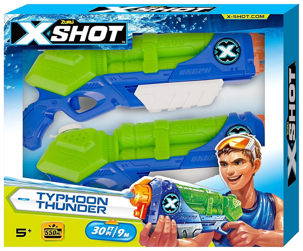 خرید زورو ایکس شات «آبپاش ایکس شات بسته 2 تایی بزرگ»  Zuru X Shot Typhoon Thunder Water Gun 2 pack  56104