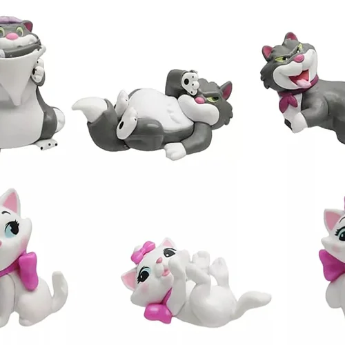 فیگور گربه های ماری و لوسیفر ست 6 تایی Disney Lucifer Marie Cat Series