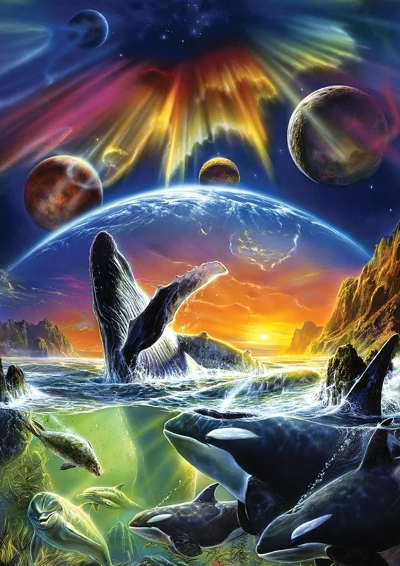 خرید آرت پازل 500 تکه «جهان اورکا» Heidi Art Puzzle Orca Universe 500 pcs 5085