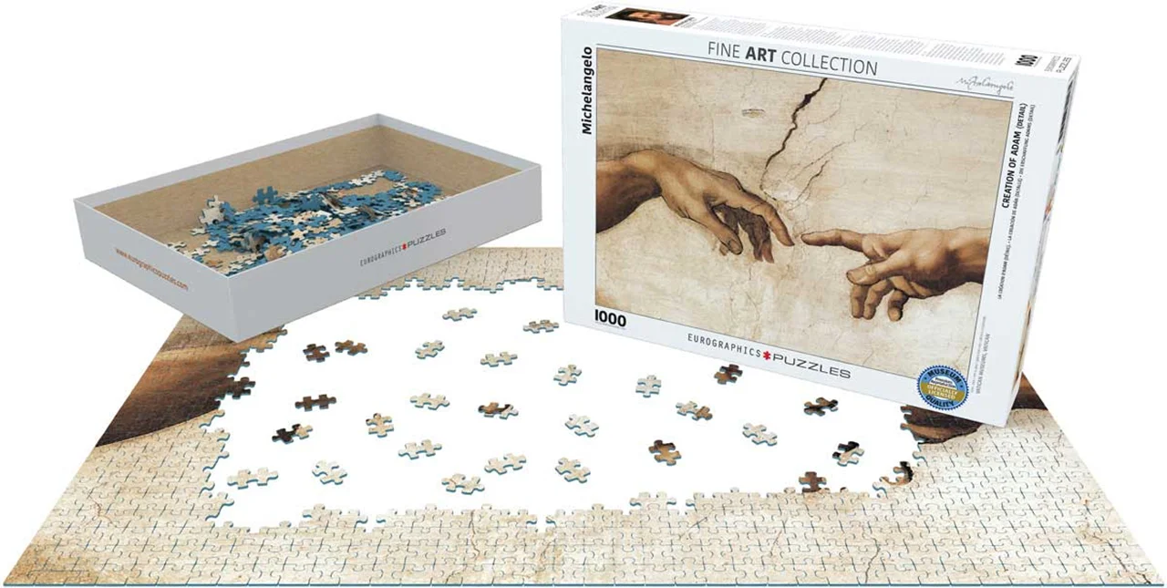 پازل یوروگرافیک 1000 تکه «خلقت آدم (جزئیات)» Eurographics Puzzle Creation of Adam (Detail) 1000 pieces 6000-2016
