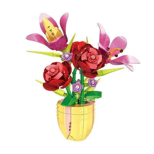 لگو گلدان گل رز و سوسن 21001 Rose & Lily Flower