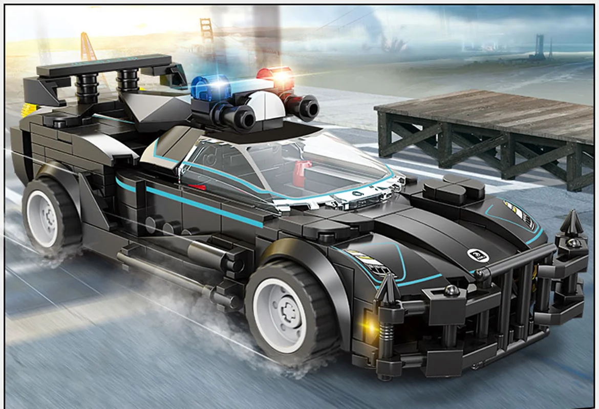 خرید لگو ساختنی کازی «ماشین اسپرت اسکورت» Building Blocks Kazi Swat Force Escort Sports Car 67298