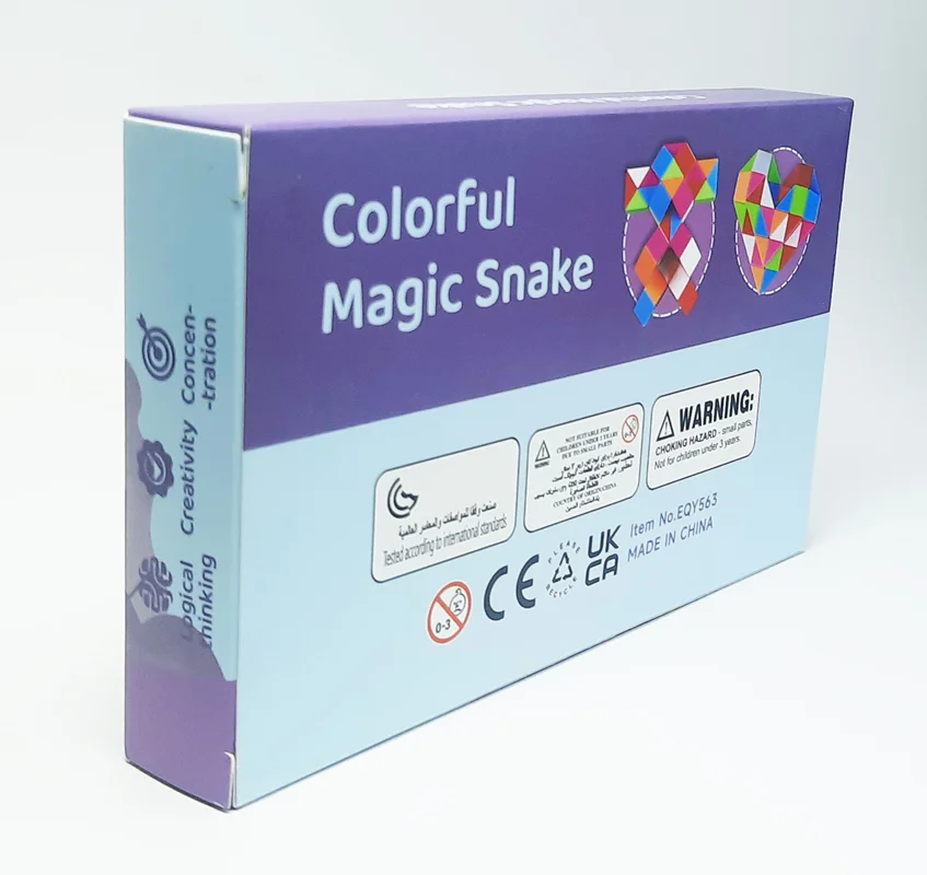 نمای پشت جعبه روبیک ماری ۴۸ قطعه برند QY Toys