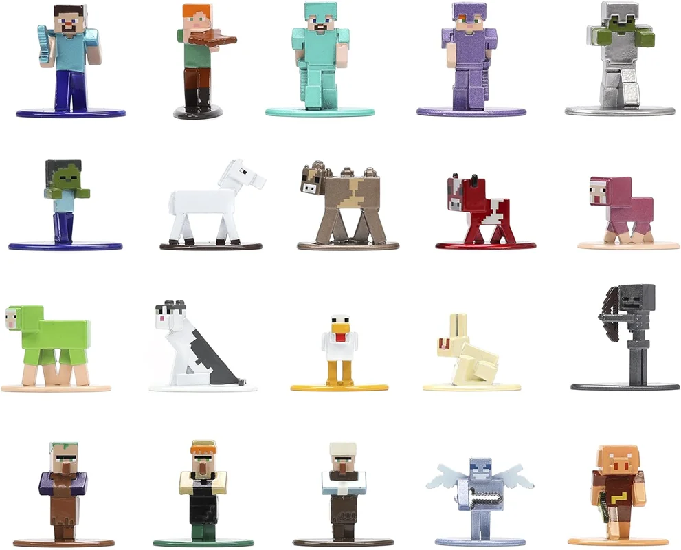 خرید نانو متال فیگور جادا «ماینکرفت بسته 20 تایی سری 6» Jada Minecraft Die-cast Nano Metalfigs 20-Pack Figure series 6 32502