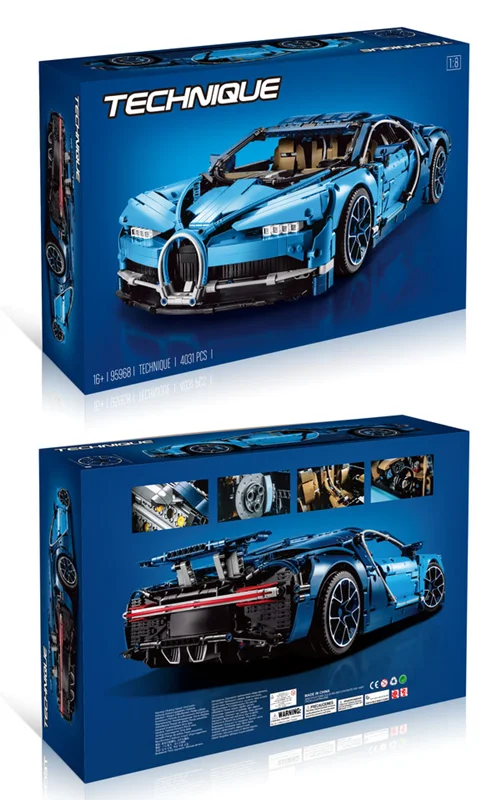 خرید لگو تکنیک «لگو بوگاتی شیرون» لگو  Technique Lego Building Blocks Bugatti Chiron Sports Car 95968