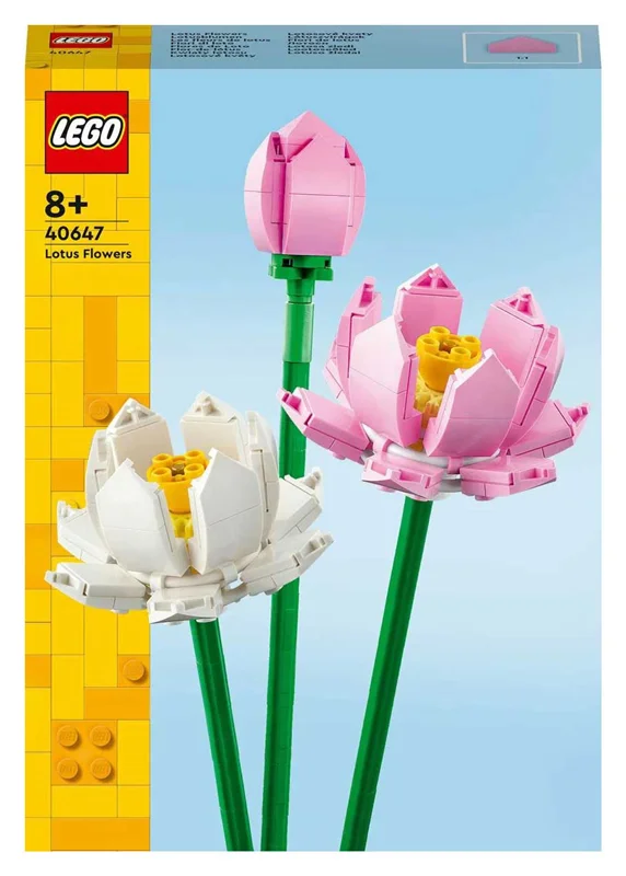LEGO Lotus Flowers 40647 - مجموعه ساختنی گلهای لوتوس با جزئیات دقیق و طراحی زیبا