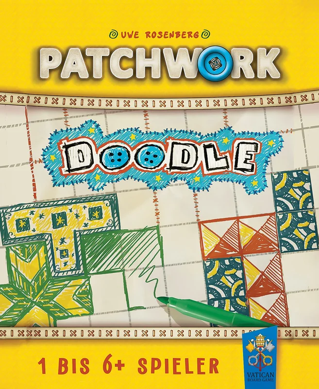 بازی فکری پچ ورک دودل: تکه دوزی هنری Patchwork Doodle Boardgame