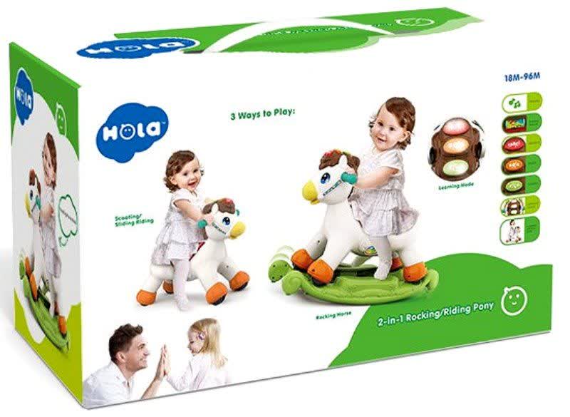 اسباب بازی هولا تویز راکر اسب 3 کاره 2in 1 Rocking Riding Pony 987