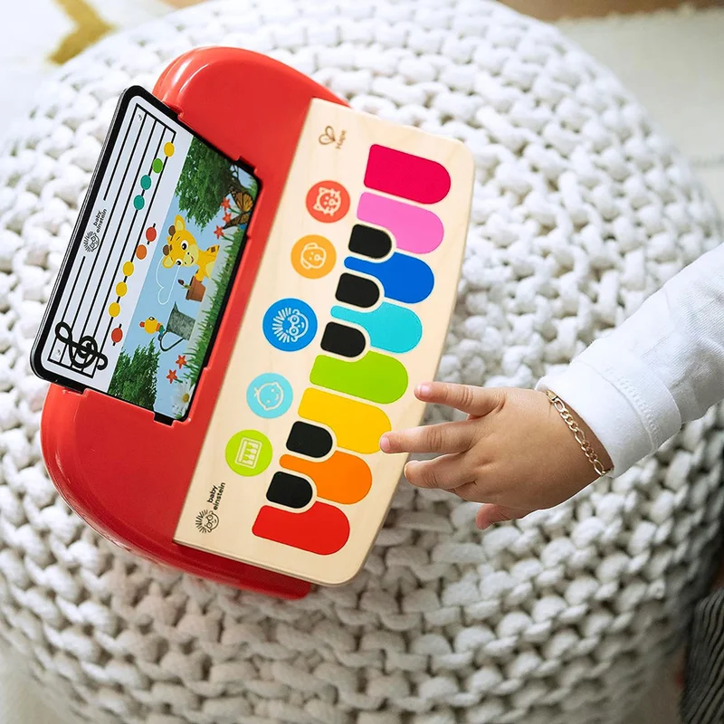 خرید اسباب بازی نوزادی بیبی انیشتین «پیانو چوبی اولین ملودی»  Baby Einstein Cal’s First Melodies Magic Touch Wooden Piano